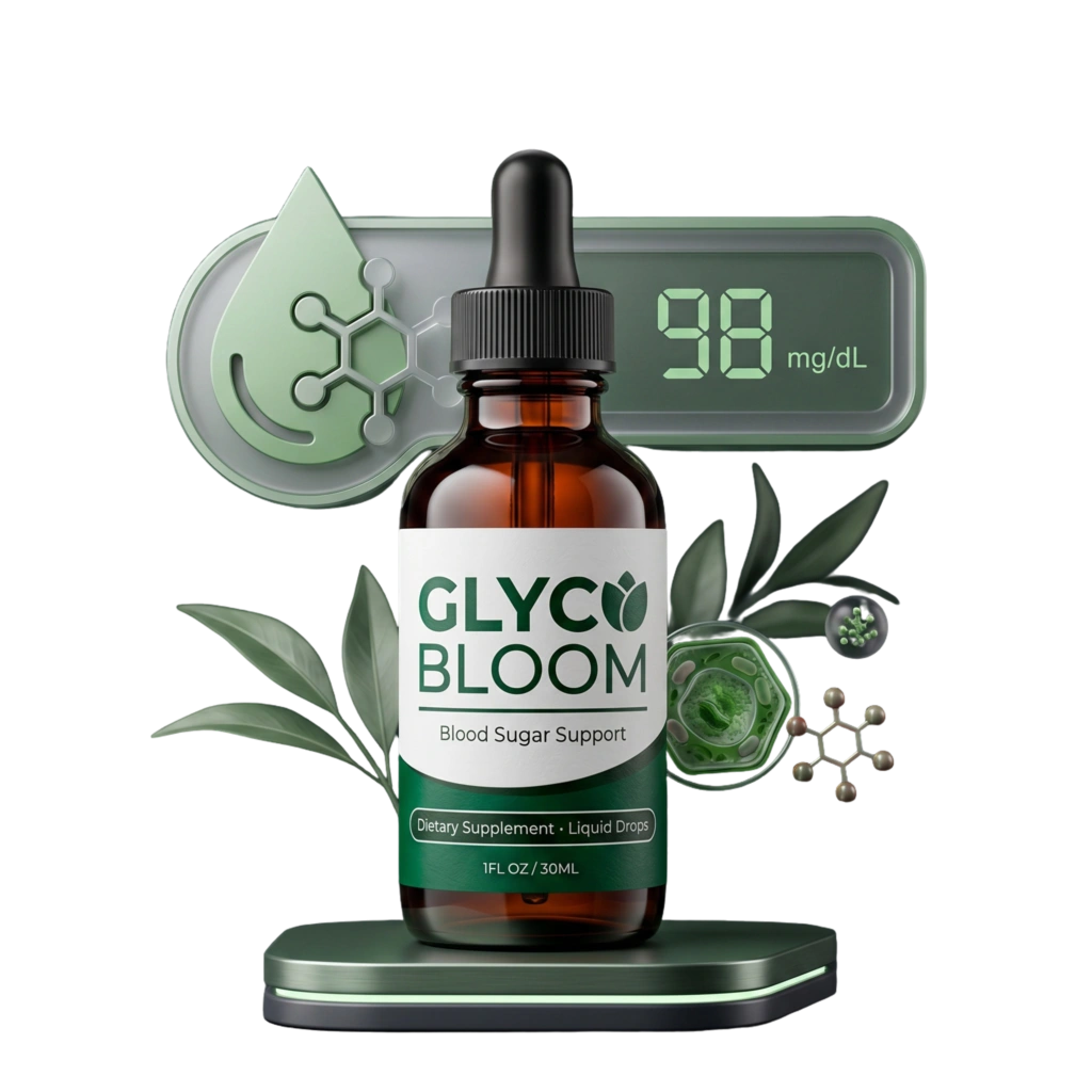 GlycoBloom premium daily glycemic balance and natural metabolic support bottle